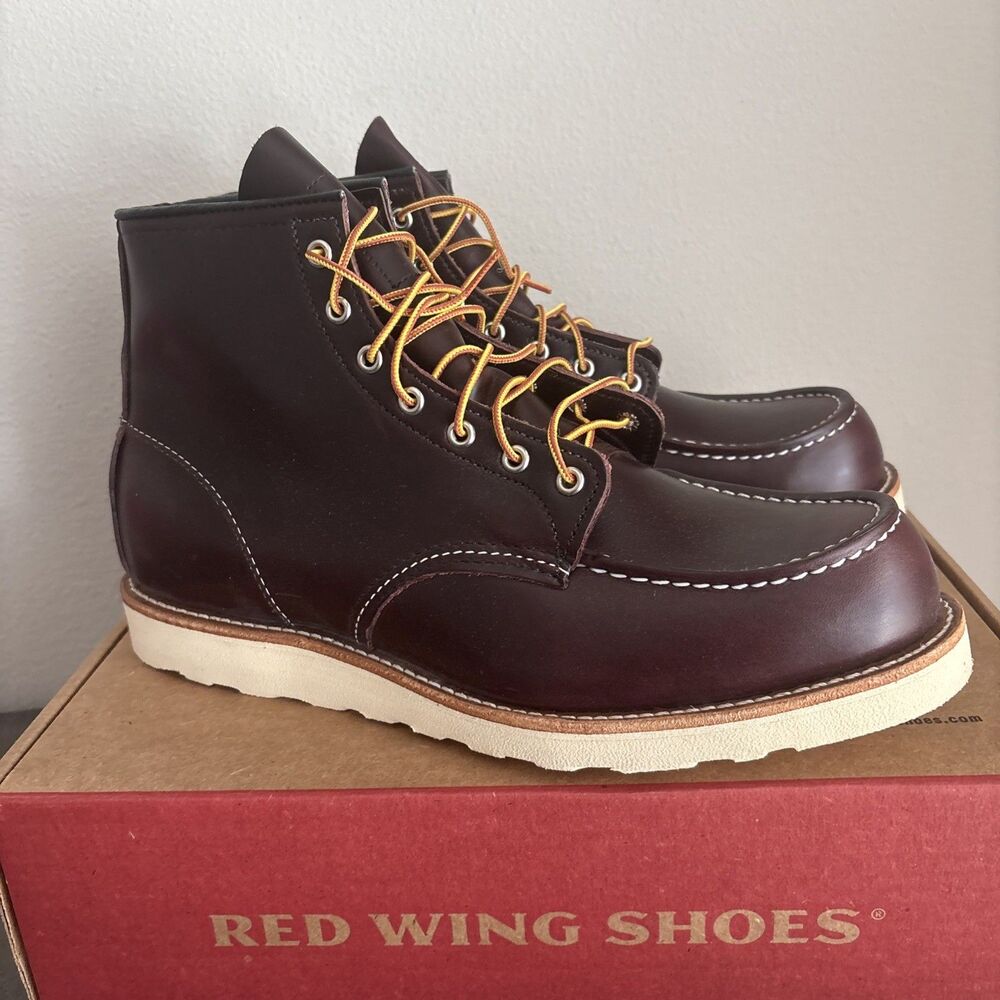 Red Wing Heritage Shoes Moc Toe Black Cherry leather boots Men’s Size 13 D